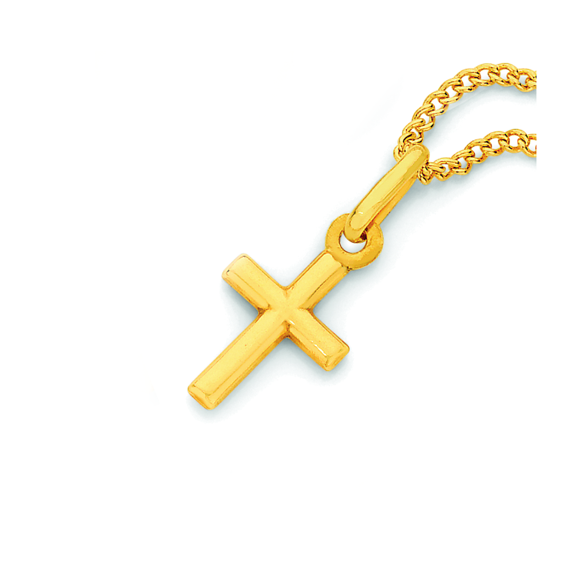 9ct Gold Mini Cross Pendant | Pendants | Angus and Coote mini cross necklace gold