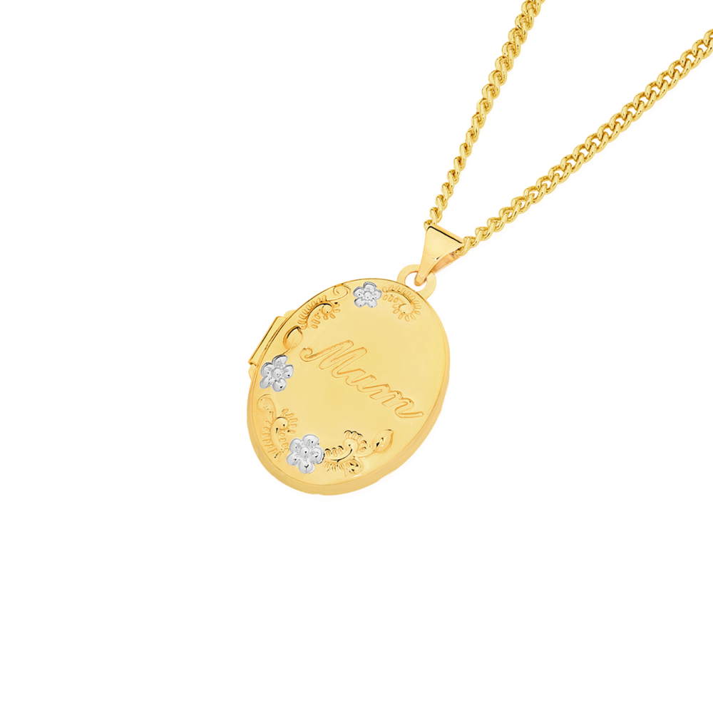 9ct Gold 'mum' Oval Locket Angus Coote