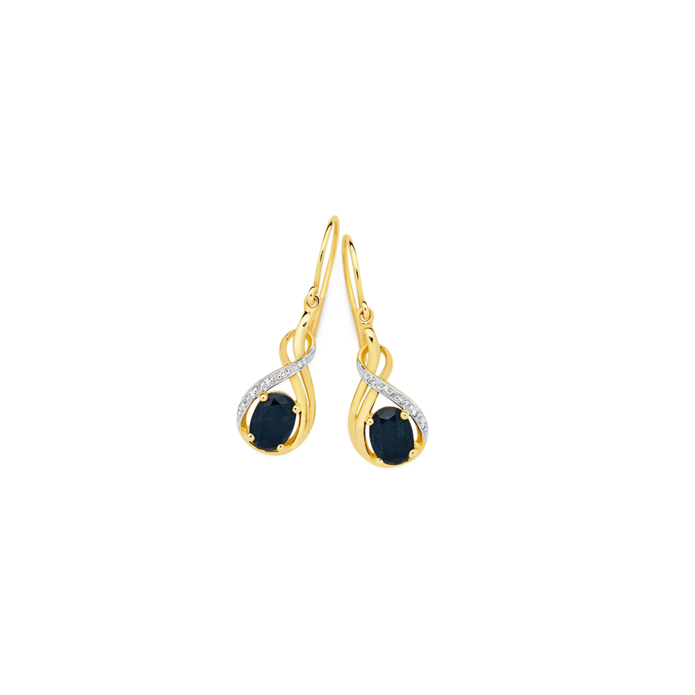 Aggregate more than 201 natural sapphire earrings latest