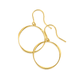 9ct Gold Open Circle Twist Hook Drop Earrings