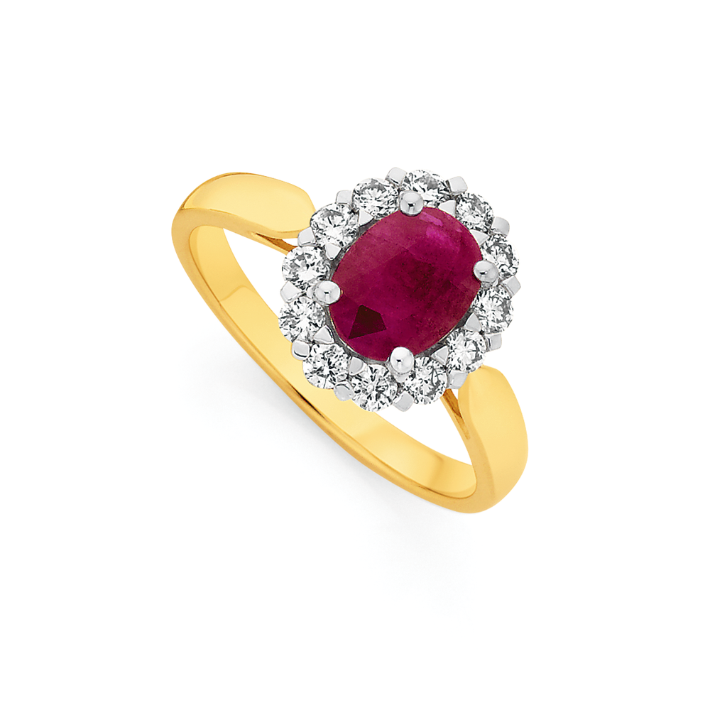Ruby ring Oval cut in gold or silver solitaire ring July birthstone For  sale - Vivies Jewelry