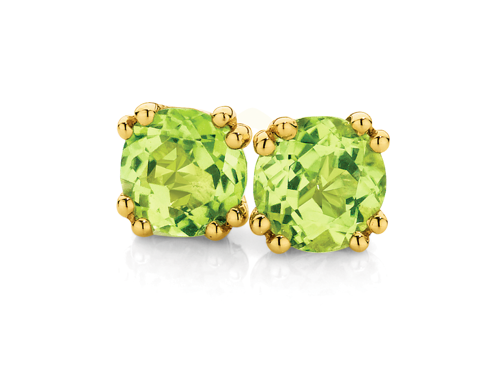 Bloomingdale's Peridot Stud Earrings in 14K Yellow Gold - 100% Exclusive |  Bloomingdale's