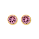 9ct Gold Pink Cubic Zirconia Stud Earrings