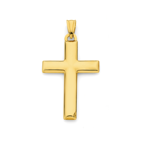 9ct Gold Polished Cross Pendant