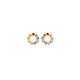 9ct Gold Rainbow CZ Circle Stud Earrings