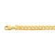 9ct Gold Solid Bevelled Curb Bracelet
