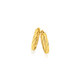 9ct Gold Square Tube Twist Oval Hoop Earrings