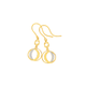 9ct Gold Stardust Glitter Double Circle Hook Drop Earrings
