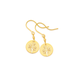 9ct Gold Tree of Life Disc Drop Earrings