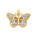 9ct Gold Tri Tone Butterfly Pendant