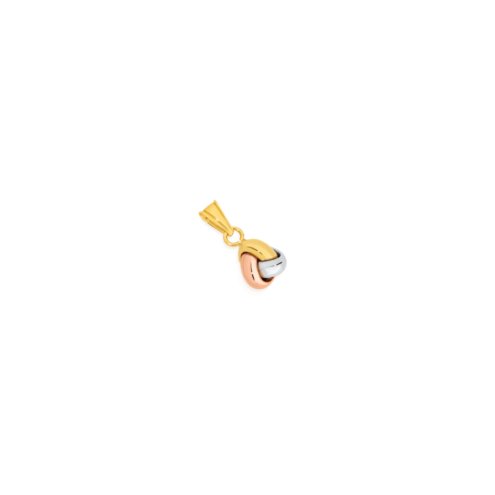 9ct Gold Tri Tone Love Knot Pendant 