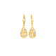 9ct Gold Tri Tone Pear Lever Back Drop Earrings