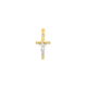 9ct Gold Two Tone 18mm Crucifix Pendant