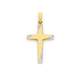 9ct Gold Two Tone 24mm Cross Pendant
