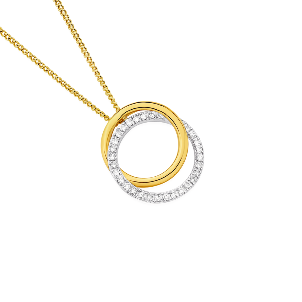AL001 Gold Karma 2 Ring Necklace | Ketting, Goud, Karma