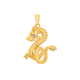 9ct Gold Two Tone Diamond-cut Dragon Pendant