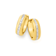 9ct Gold Two Tone Diamond-cut Huggie Earrings