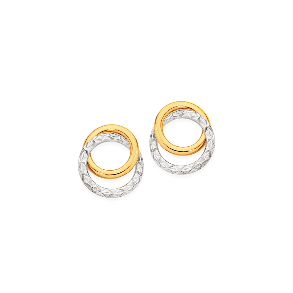 Tiny 9ct Gold and Natural Ocean Diamond Stud Earrings / Second Piercin –  Amy Wallis Jewellery