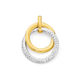 9ct Gold Two Tone Double Ring Pendant