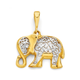 9ct Gold Two Tone Elephant Pendant
