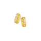 9ct Gold Two Tone Lattice Huggie Earrings
