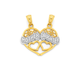 9ct Gold Two Tone Mother & Daughter Pendant