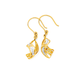 9ct Gold Two Tone Spiral Drop Earrings