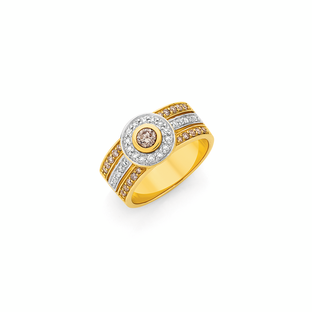 slim fit dress slacks 9ct Yellow Gold & Diamond Set Half-Eternity Dress Ring Vintage c1960   Bullionaire Jewellery