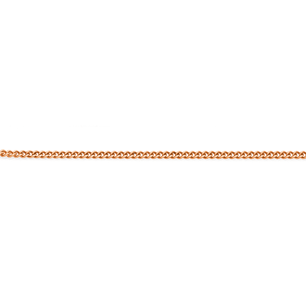 9ct Rose Gold 45cm Solid Curb Chain