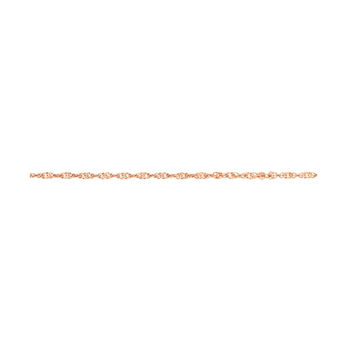 9ct Rose Gold 45cm Solid Singapore Chain | Necklaces | Angus and Coote