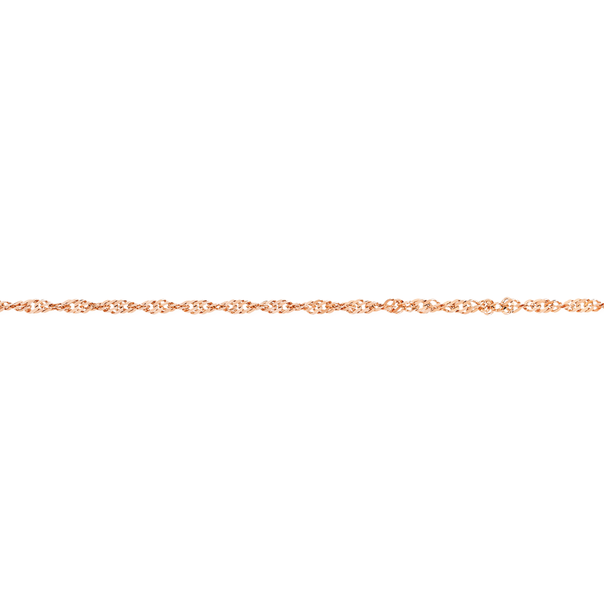 9ct Rose Gold 45cm Solid Singapore Chain