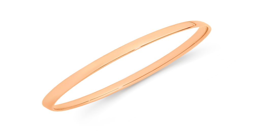9ct Rose Gold 65mm Solid Bangle Angus & Coote