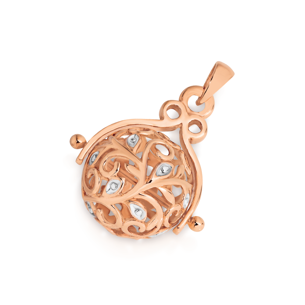 9ct Rose Gold Filigree Ball Spinner 