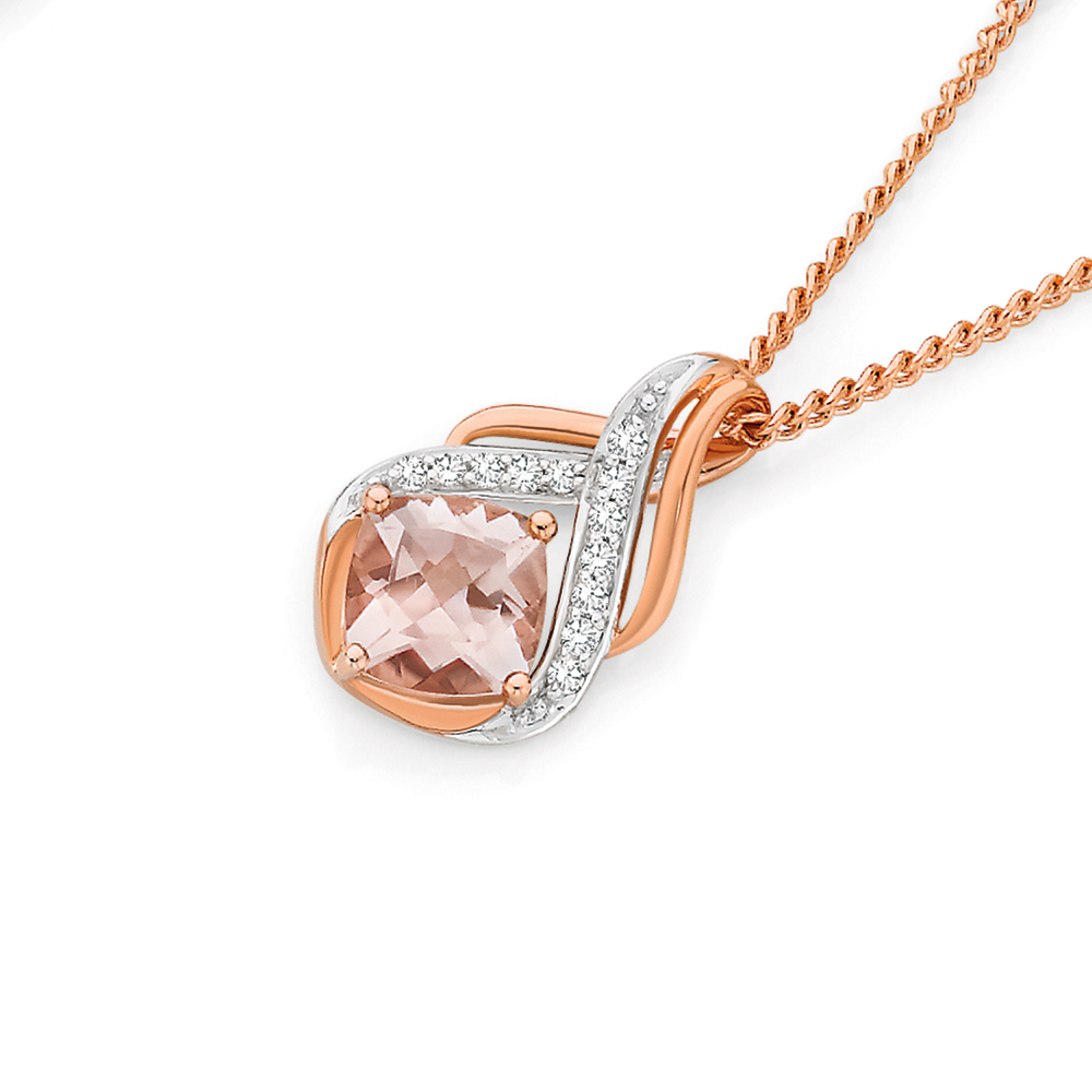Morganite Tear Drop Necklace – Forever Today by Jilco