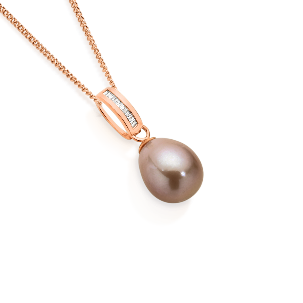 9ct Rose Gold Pink Cultured Freshwater 