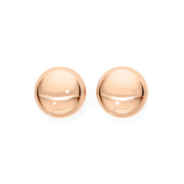 9ct Rose Gold Polished Ball Stud Earrings
