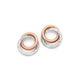 9ct Rose Gold Two Tone Double Circle Stud Earrings