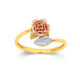 9ct Tri Tone Gold Rose Wrap Ring