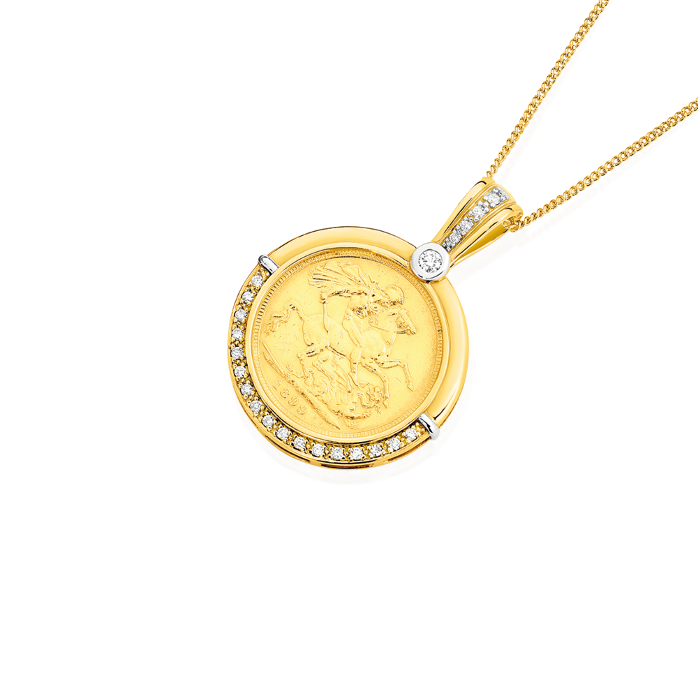 Lot 278 - A Gold Full Sovereign Coin pendant, Victoria