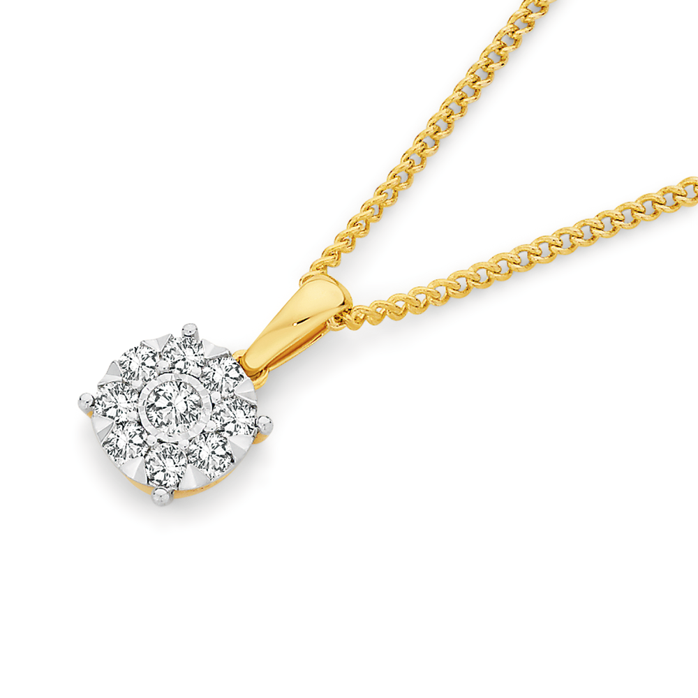 Cluster Diamond Pendant Necklace | Ecksand