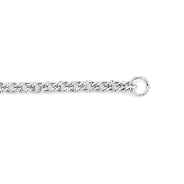9ct White Gold 45cm Solid Double Curb Chain