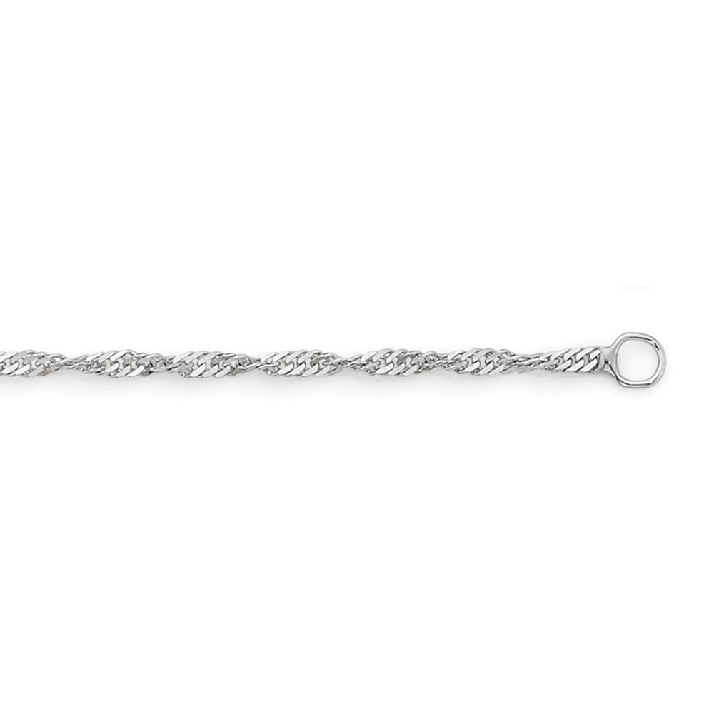 9ct White Gold 45cm Solid Singapore 