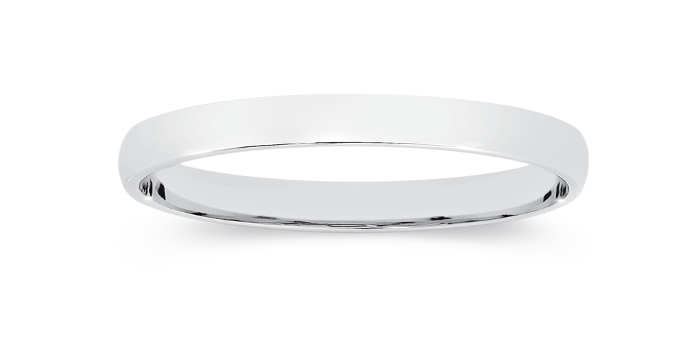 9ct White Gold 5mm Barrel Wedding Band Angus & Coote