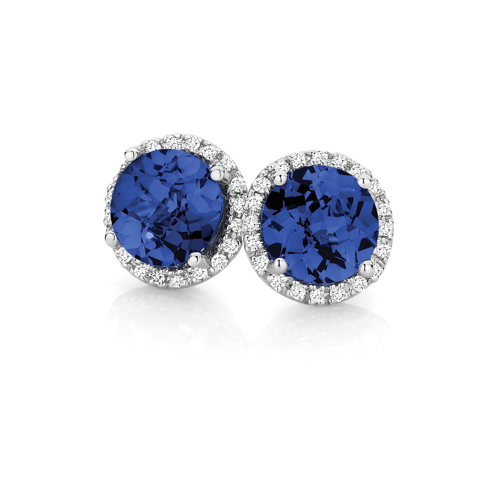 Discover 159+ blue sapphire diamond earrings latest - seven.edu.vn