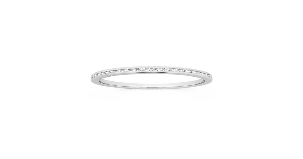 9ct White Gold Diamond Anniversary Band Angus & Coote