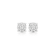 9ct White Gold Diamond Cluster Stud Earrings