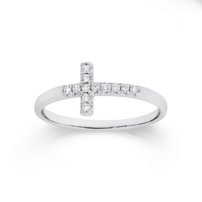 9ct White Gold Aquamarine & Diamond Ring | Rings | Angus and Coote