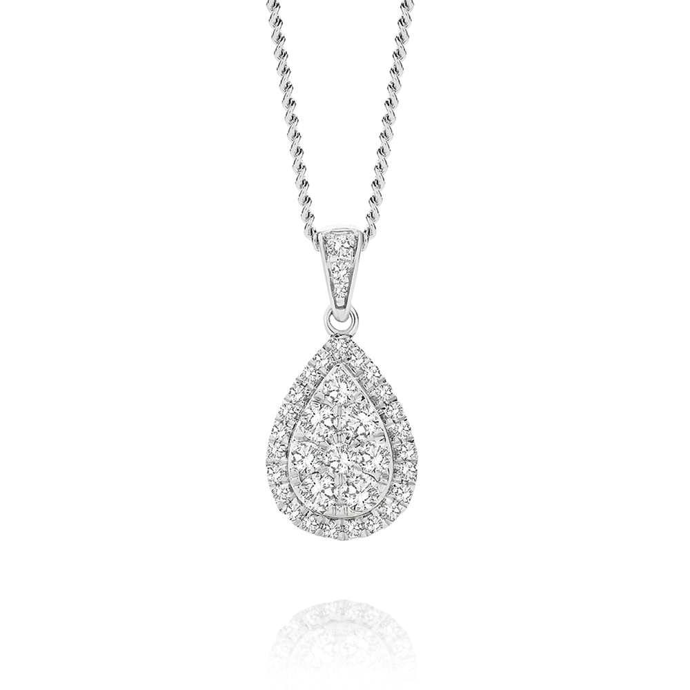 LV Medium Pendant, White Gold And Diamonds - Jewelry - Categories | LOUIS  VUITTON ®