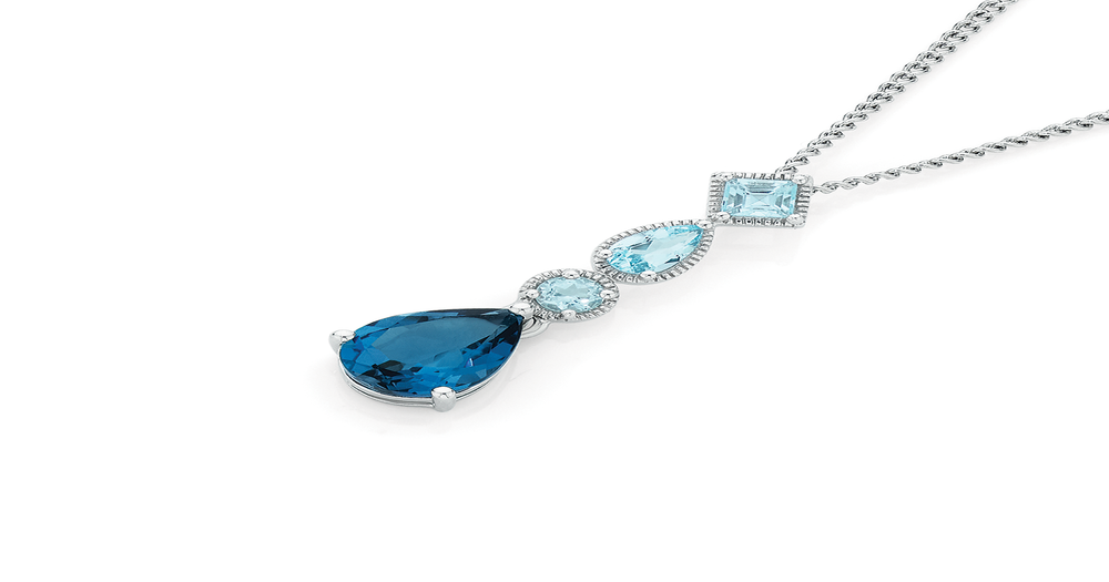 vintage topaz pendant