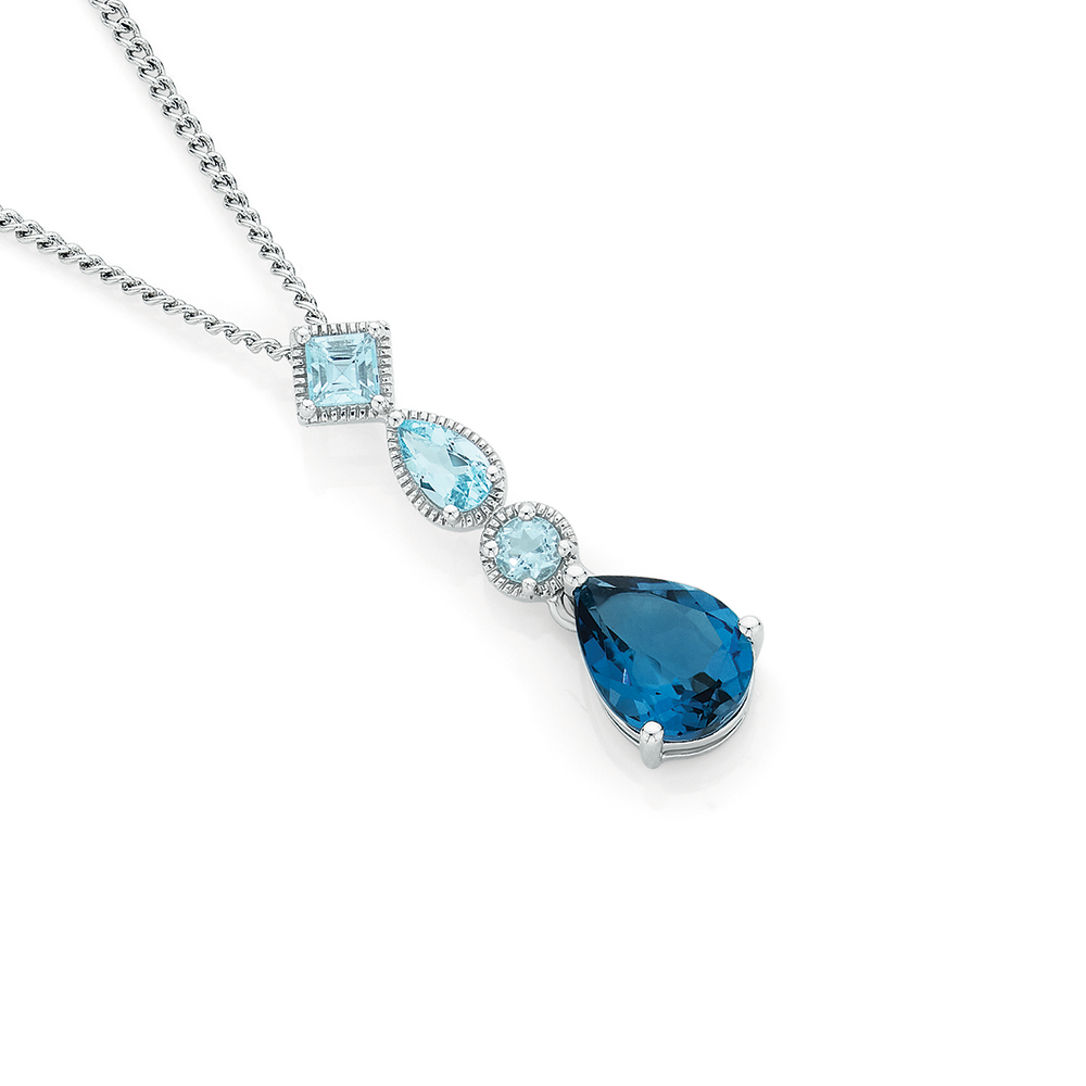 Diamond, gold and silver pendants